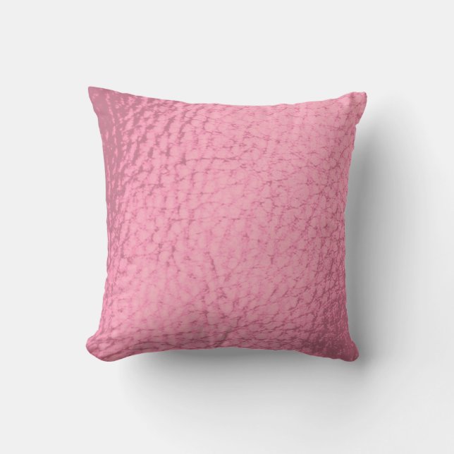 Coussin Design en cuir rose rose Faux (Recto)