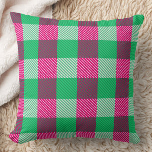 Coussin Design En vichy chèque rose