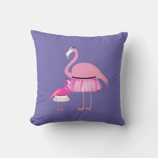 Coussin Design Flamant rose rose - Jeu d'oreiller (Recto)
