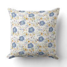 Design floral gris-bleu