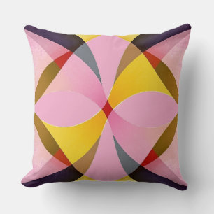 Coussin Design floral multicolore dynamique