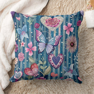 Coussin Design floral unique en couleurs vivantes