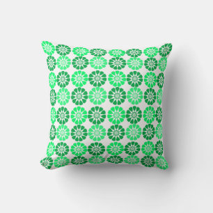 Coussin Design floral vert
