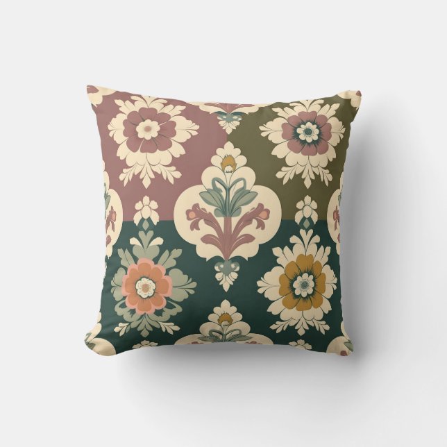 Coussin Design floral vintage (Recto)