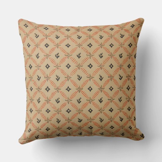 Coussin Design géométrique beige (Verso)