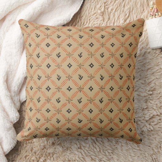 Coussin Design géométrique beige (Couverture)