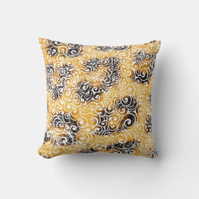 Coussin Design léopard tourbillonnant (Recto)