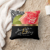 Coussin Design Mariage Rose corail - Personnaliser (Couverture)