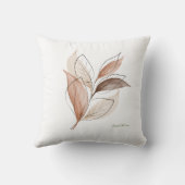 Coussin Design minimal à l'aquarelle aux tons terreux (Verso)