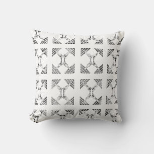 Coussin Design minimaliste géométrique noir et blanc
