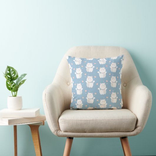 Coussin Design motif chaton mignon (Chaise)