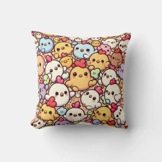 Coussin Design Motif de poulet de Chibi Cute