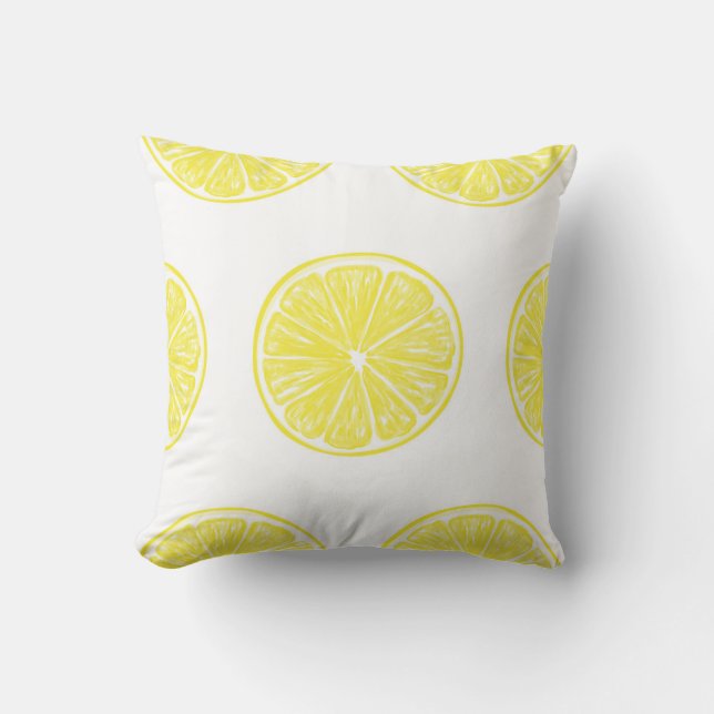 Coussin Design motif de tranches de citron (Recto)