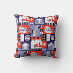 Coussin Design motif décoratif de Rome sans faille. Textes