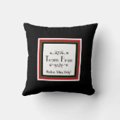 Coussin Design noir Team Fran Snowman (Verso)