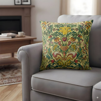 Coussin Design ornemental inspiré par William Morris