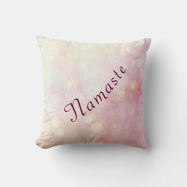 Coussin Design Pretty Pink Namaste (Recto)