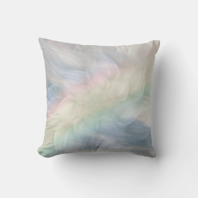 Coussin Design Rainbow Pastel Floral Mandala (Recto)