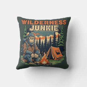 Coussin Design rétro de junkie sauvage de Bigfoot