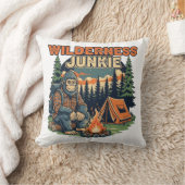 Coussin Design rétro de junkie sauvage de Bigfoot (Couverture)