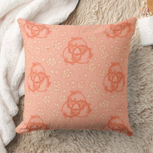 Coussin Design saumon rose (Couverture)