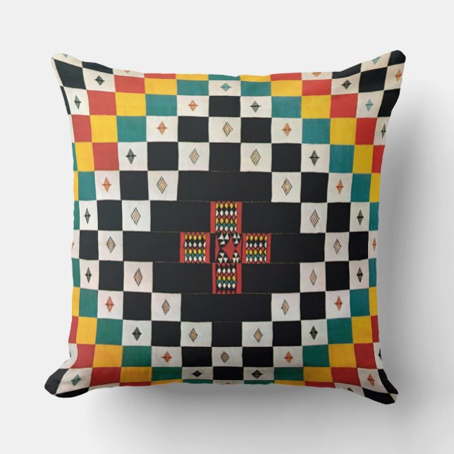 Coussin Design textile africain (Recto)
