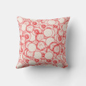 Coussin Design textile complexe avec rouge, or et (Verso)