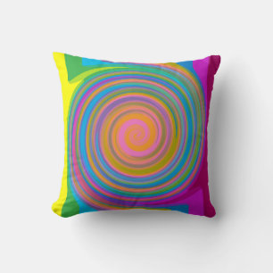 Coussin Design tourbillon coloré