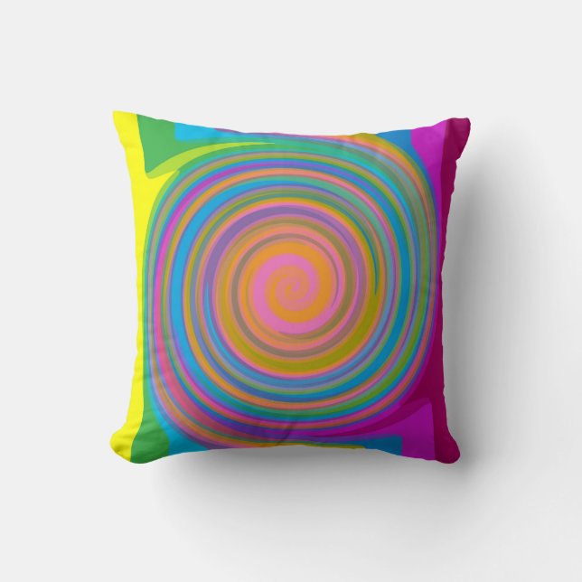 Coussin Design tourbillon coloré (Recto)
