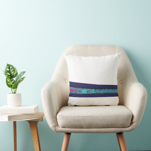 Coussin design zip simple mignon (Chaise)