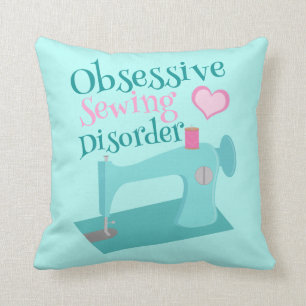 Coussin Désordre de couture obsédant d'ouvrière couturi