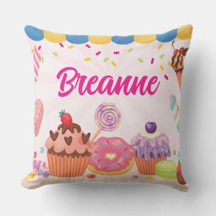 Coussin Desserts amusants et bonbons Jeter l'oreiller