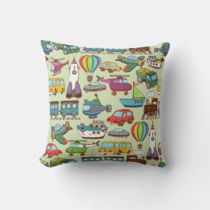 Coussin Dessin à la main de jouets pour enfants rétro de d