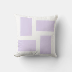 Coussin Dessin Abstrait Blanc Doux et Lilas Violet