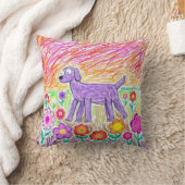 Coussin Dessin abstrait coloré d'enfant d'art (Couverture)