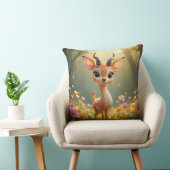 Coussin Dessin adorable Fawn par Fleurs Vibrantes (Chaise)