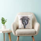 Coussin Dessin animé d'alpaca dément (Chaise)