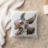 Coussin Dessin animé d'âne drôle fou (Couverture)