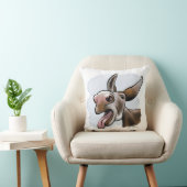 Coussin Dessin animé d'âne drôle fou (Chaise)