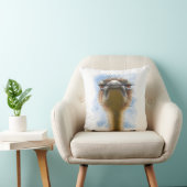 Coussin Dessin animé d'autruche indignée (Chaise)