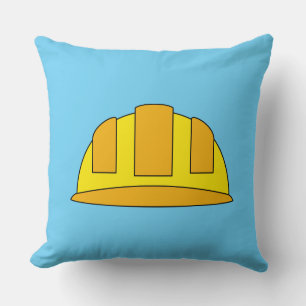 Coussin Dessin animé de casque jaune