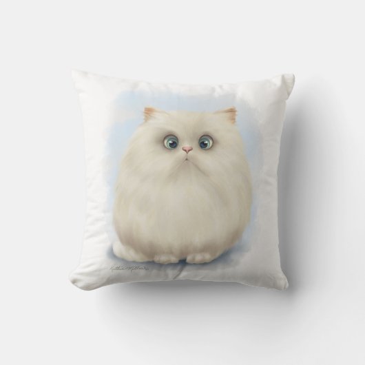 Coussin Dessin animé de chat persan (Recto)