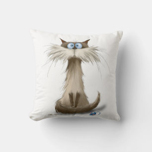 Coussin Dessin animé de chat siamois