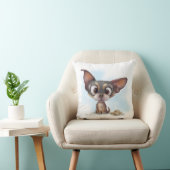 Coussin Dessin animé de chiot Chihuahua mignon (Chaise)