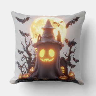 Coussin Dessin animé de fantôme effrayant avec des chauves
