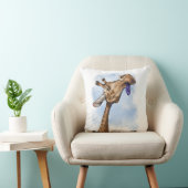 Coussin Dessin animé de girafe condescendant (Chaise)
