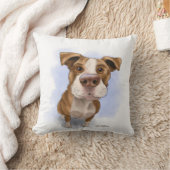 Coussin Dessin animé de Pit Bull mignon (Couverture)