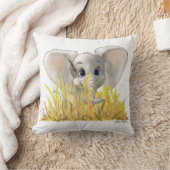 Coussin Dessin animé d'éléphant bébé mignon (Couverture)
