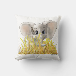 Coussin Dessin animé d'éléphant bébé mignon