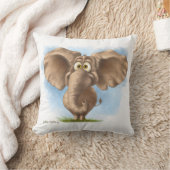 Coussin Dessin animé d'éléphant mignon (Couverture)